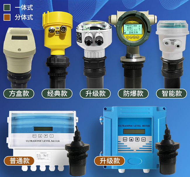 分體式超聲波液位計產品分類圖